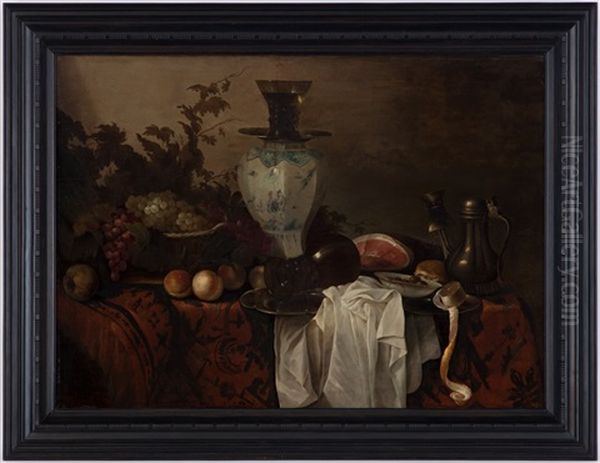 Nature Morte Au Vase De Chine Oil Painting by Cornelis Cruys