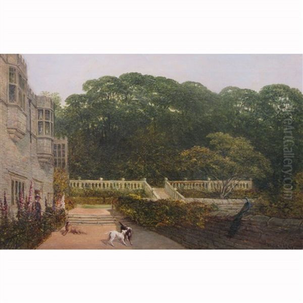 Skirmish On The Terrace Oil Painting by William Harold Cubley