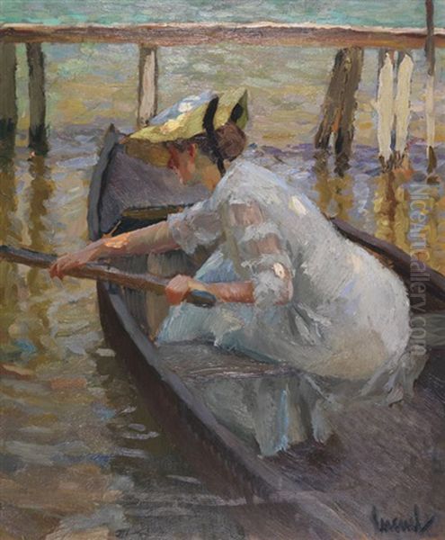 Abendfahrt Oil Painting by Edward Cucuel