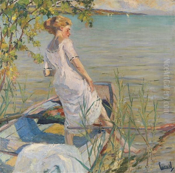 Sommermorgen Am Starnberger See Oil Painting by Edward Cucuel