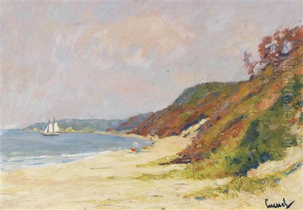 The Beach At Rocky Point, Long Island Oil Painting by Edward Cucuel