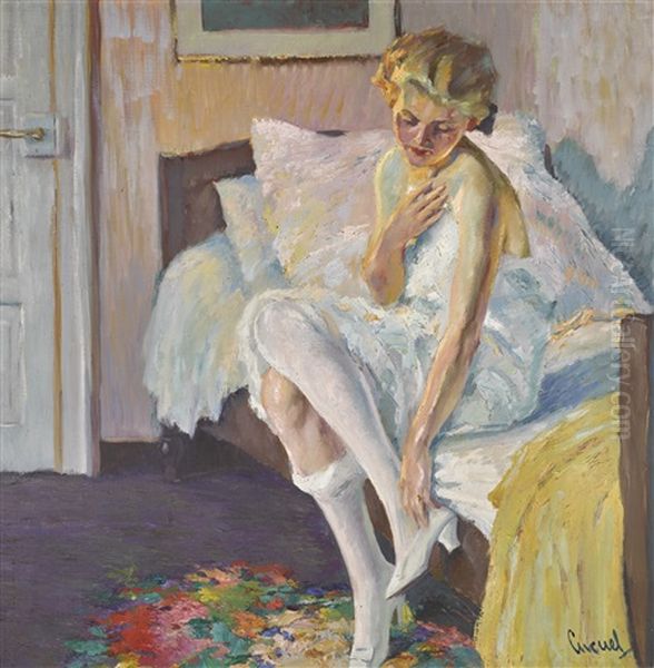 Morning Oil Painting by Edward Cucuel