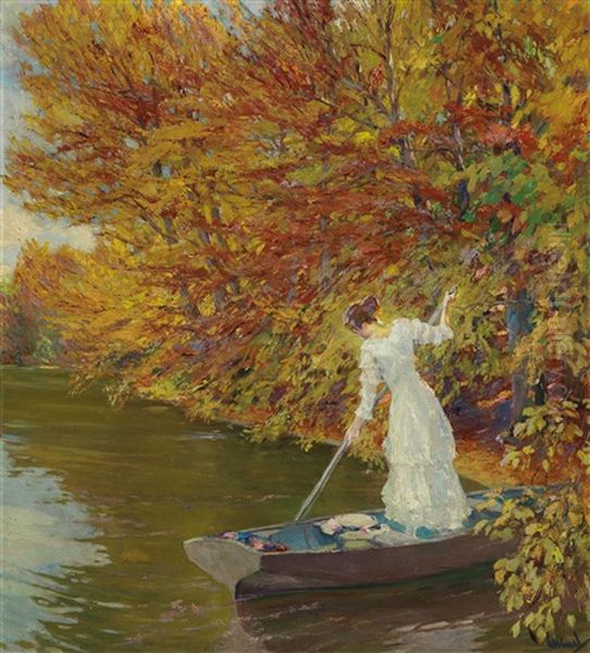 Herbst (autumn) Oil Painting by Edward Cucuel