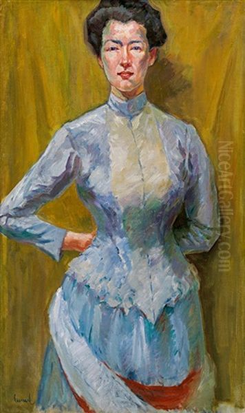 Portrat Einer Dame Oil Painting by Edward Cucuel