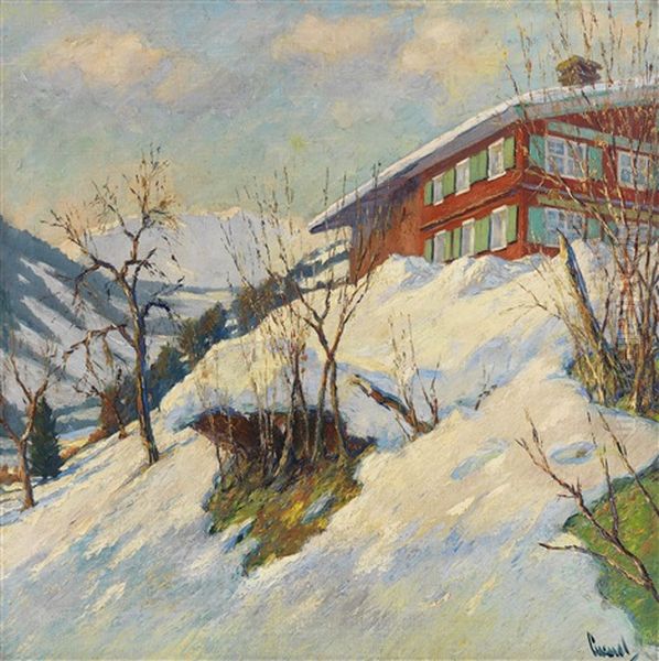 Herrlicher Wintertag Oil Painting by Edward Cucuel