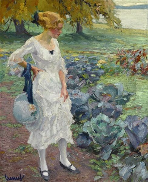 Im Garten (in The Garden) Oil Painting by Edward Cucuel