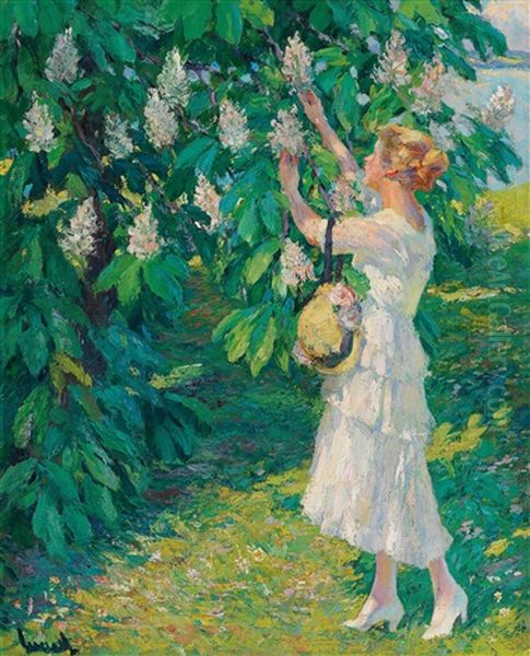 At Lake Starnberg Oil Painting by Edward Cucuel