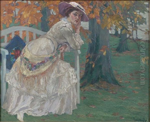 Unter Den Herbstbuchen Oil Painting by Edward Cucuel