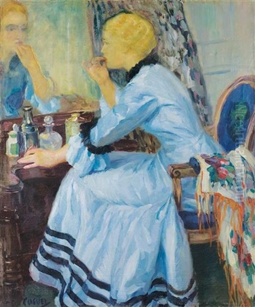 The Blue Robe Oil Painting by Edward Cucuel