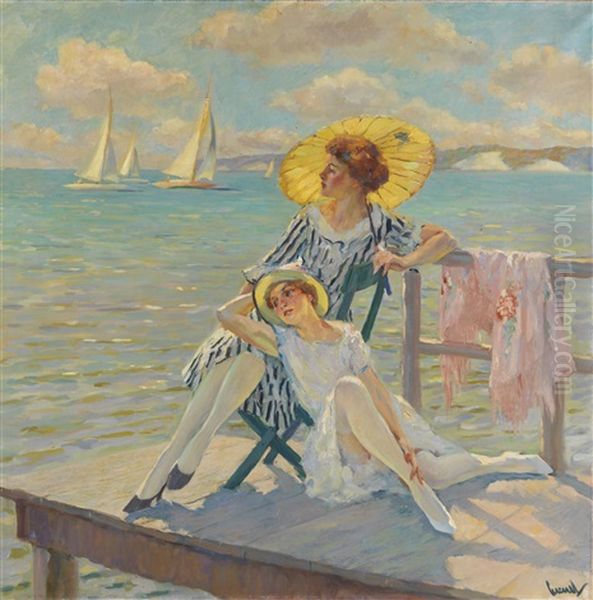 In Der Sonne Oil Painting by Edward Cucuel