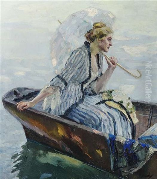 Sommer Oil Painting by Edward Cucuel