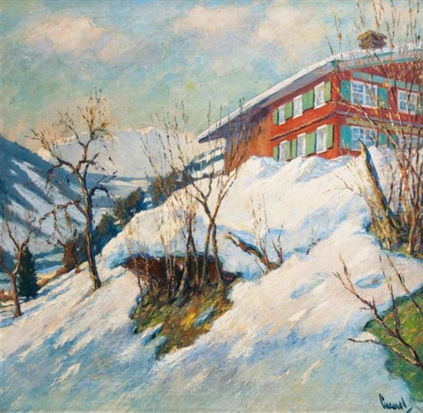 Bright Winter's Day Oil Painting by Edward Cucuel