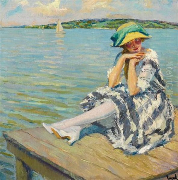 Ihr Lieblingsplatz (her Favourite Spot) Oil Painting by Edward Cucuel