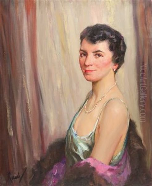 Portrat Einer Dame Oil Painting by Edward Cucuel