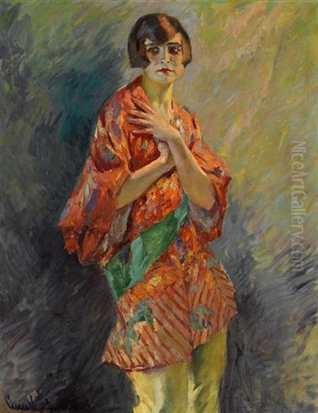 Die Tanzerin Gitta Cucuel Oil Painting by Edward Cucuel