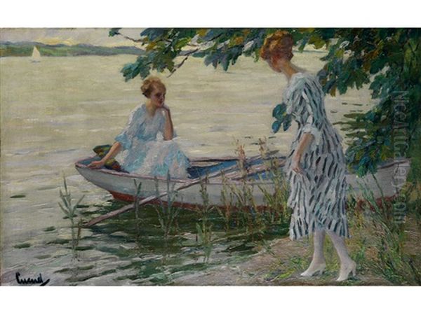 Am Ufer Oil Painting by Edward Cucuel