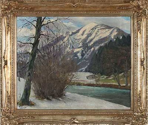 Schneeschmelze In Den Bergen Oil Painting by Edward Cucuel