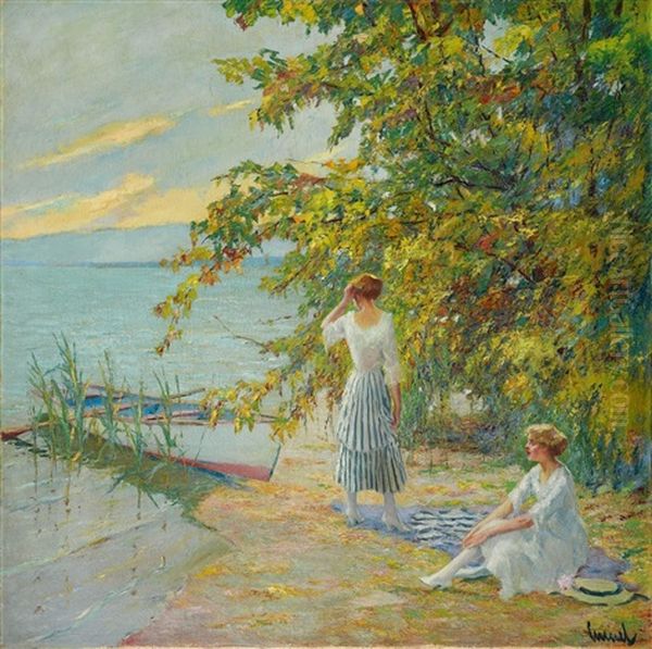 Die Landung Oil Painting by Edward Cucuel