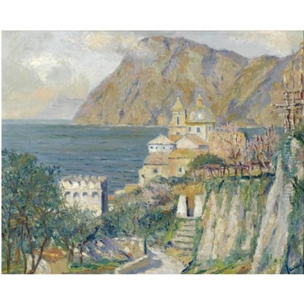 Capri Oil Painting by Edward Cucuel