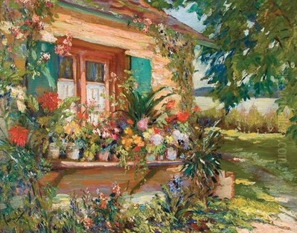 The Bavarian Window Oil Painting by Edward Cucuel