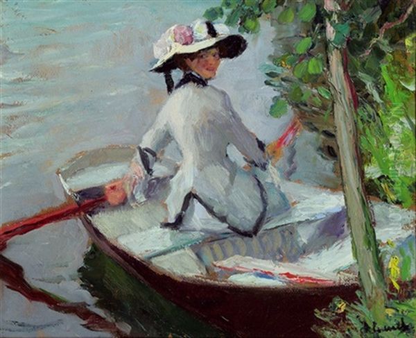 Ausfahrt Mit Dem Boot Oil Painting by Edward Cucuel