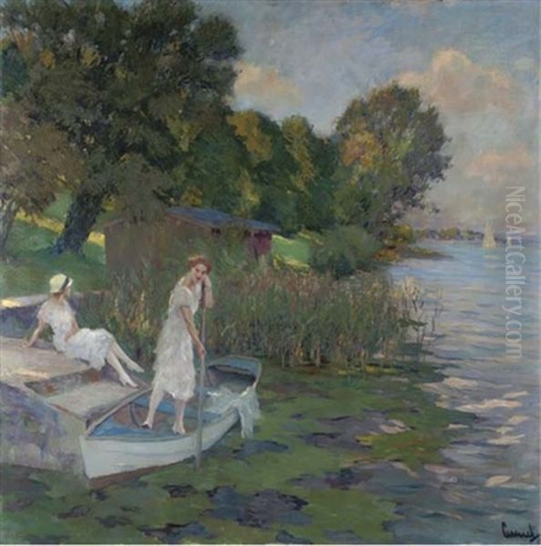 Evening Outing Oil Painting by Edward Cucuel