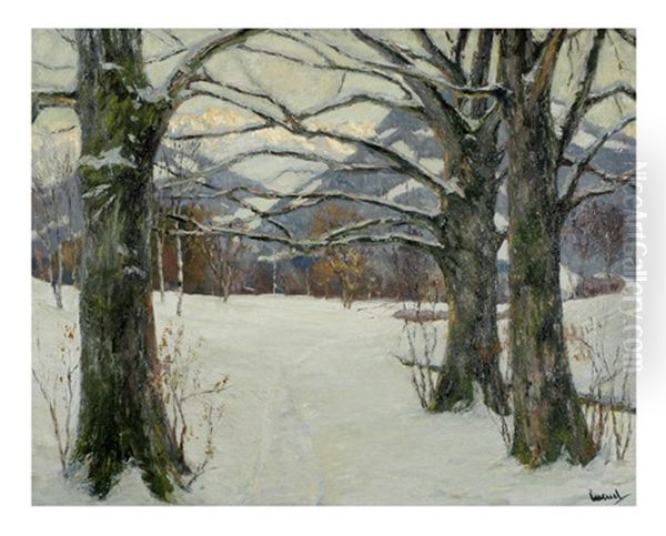 In Winter Light Oil Painting by Edward Cucuel