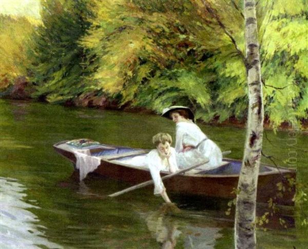 Reflections Oil Painting by Edward Cucuel