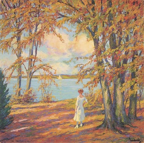 Oktobertag Am Starnberger See Oil Painting by Edward Cucuel