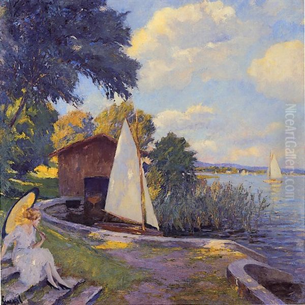 Am Starnberger See Oil Painting by Edward Cucuel