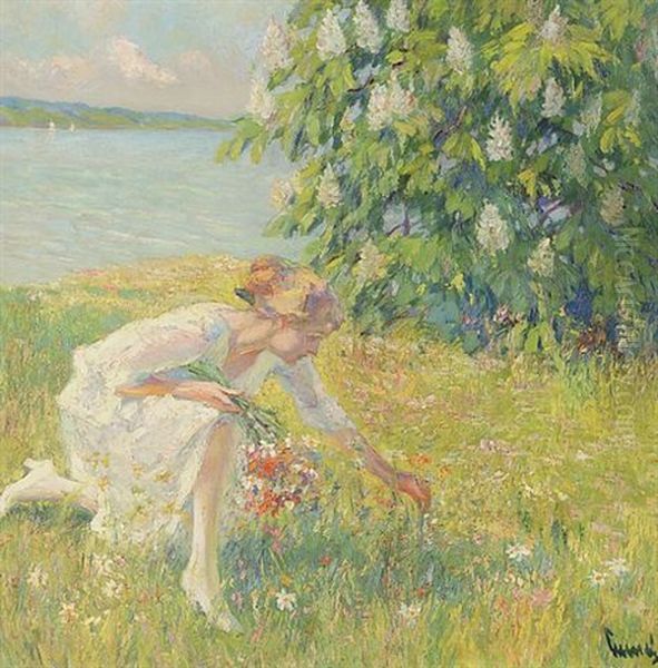 Wildflowers Oil Painting by Edward Cucuel