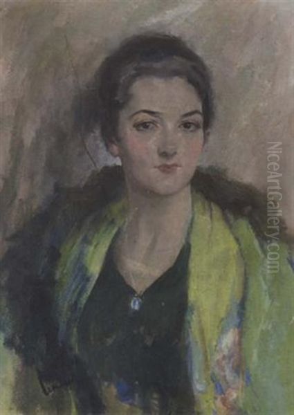 Portrat Der Elisabeth Meinhold Oil Painting by Edward Cucuel