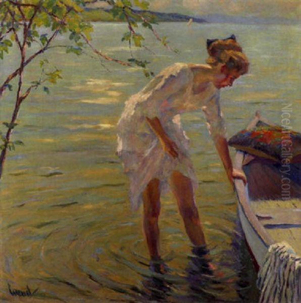 Ihr Boot Oil Painting by Edward Cucuel