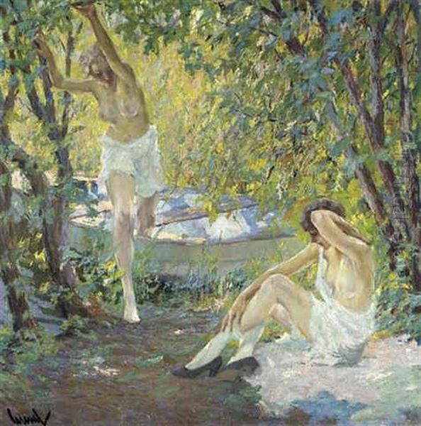 Sommermorgen Oil Painting by Edward Cucuel