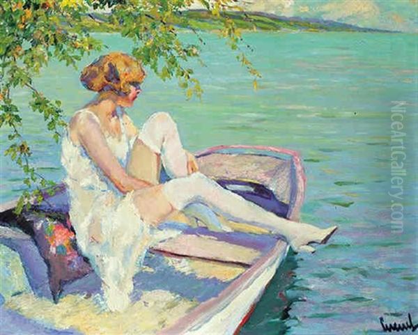 In Der Sonne Oil Painting by Edward Cucuel