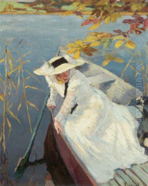 Herbstnachmittag Oil Painting by Edward Cucuel