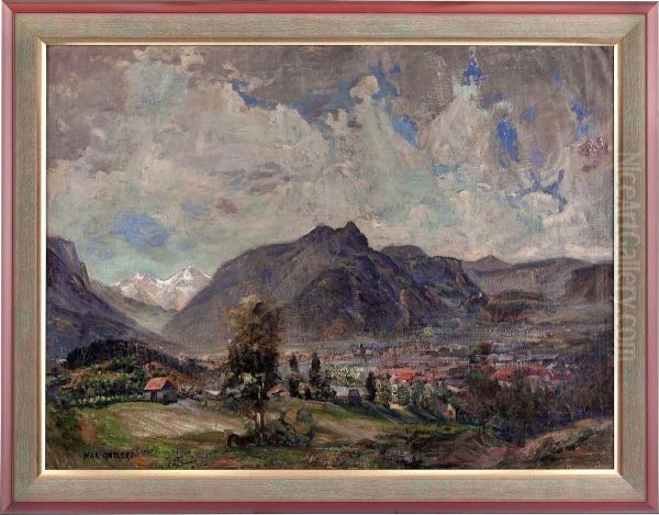 Blick Auf Bad Reichenhall Oil Painting by Max Antlers