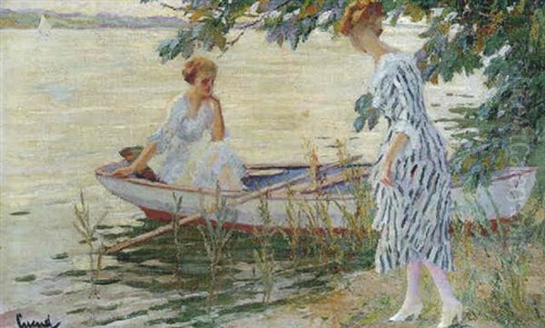 Am Ufer Oil Painting by Edward Cucuel