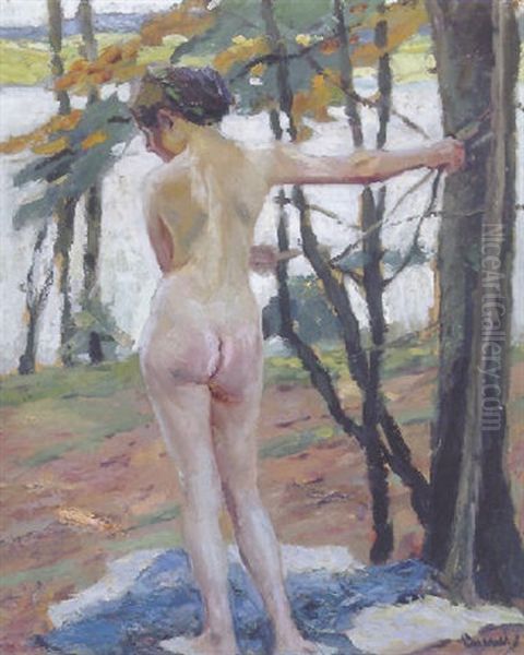 Im Walde I Oil Painting by Edward Cucuel