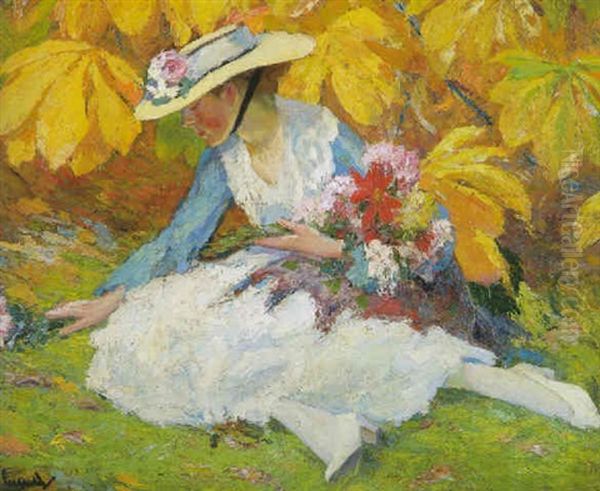 Herbsterinnerung Oil Painting by Edward Cucuel