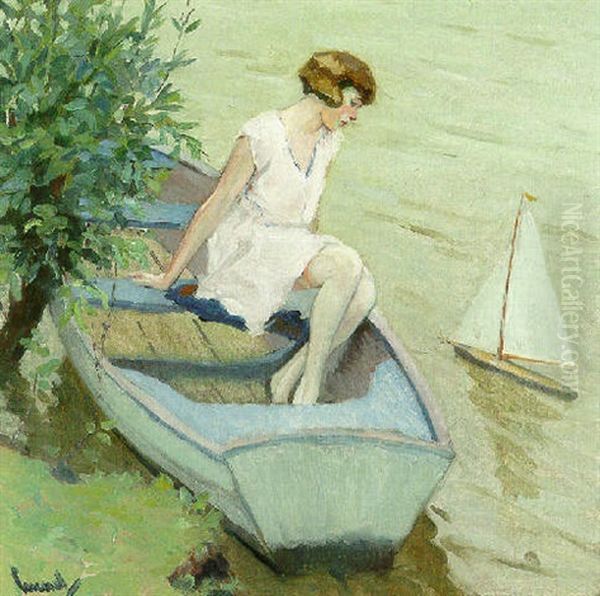 The Small Boat Oil Painting by Edward Cucuel