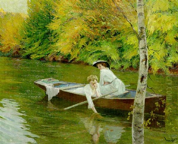 The Reflection Oil Painting by Edward Cucuel