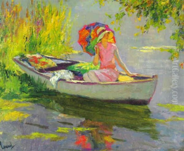 Das Rosa Kleid Oil Painting by Edward Cucuel