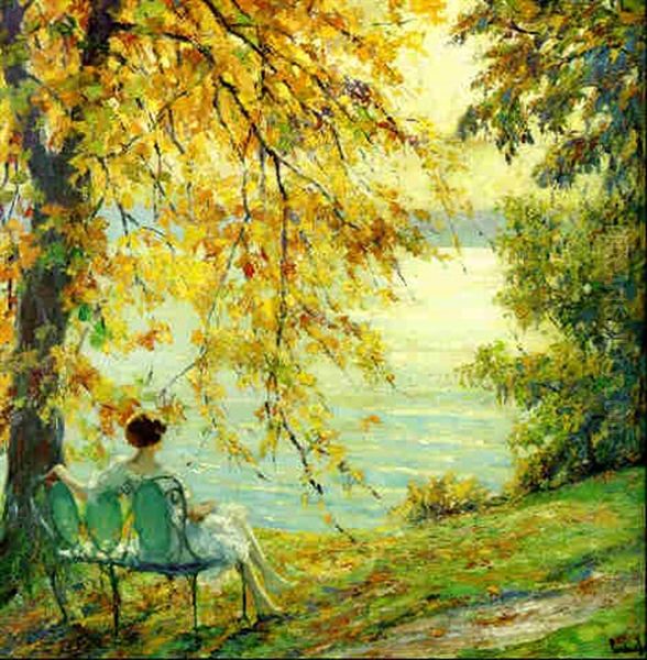 Sunny Spring Morning Oil Painting by Edward Cucuel