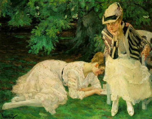 Stille Stunden Oil Painting by Edward Cucuel