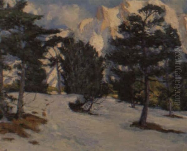 Winternachmittag, Schatten Oil Painting by Edward Cucuel