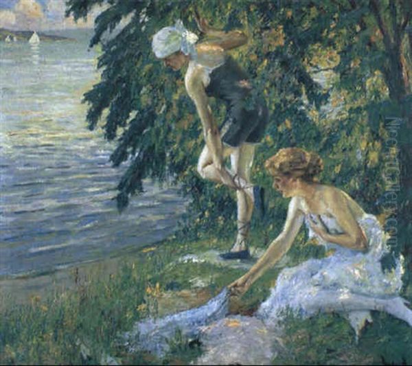 Jour De L'ete Oil Painting by Edward Cucuel