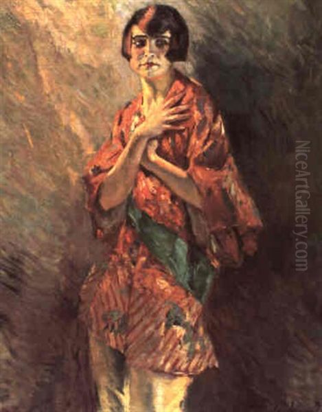 Gitta, The Dancer Oil Painting by Edward Cucuel