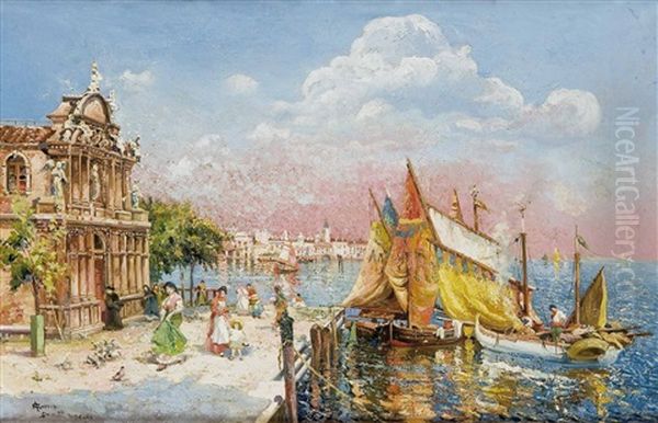 Vista De Venecia Oil Painting by Andres Cuervo Herrero