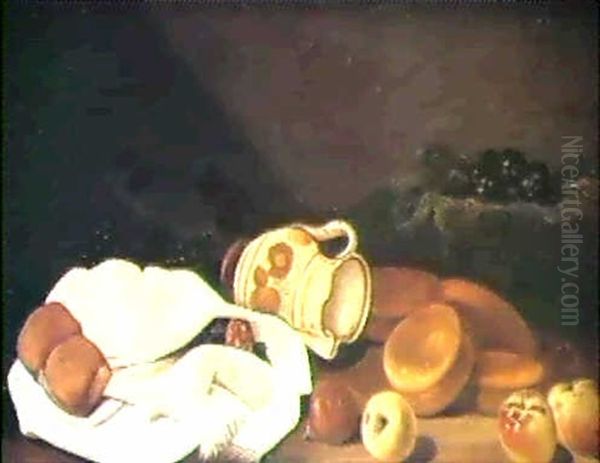 Nature Morte Au Pichet Et Aux Pommes Oil Painting by Francesco della Cuesta